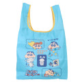 Japan Crayon Shin-chan Eco Shopping Bag With Pocket - Shinnosuke Nohara : Turquoise Blue - 1