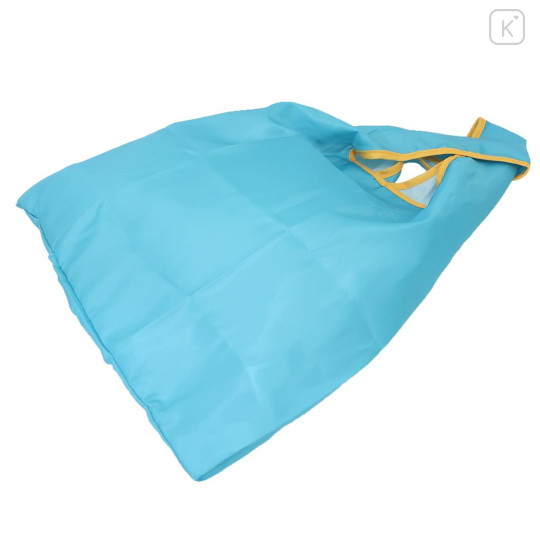 Japan Crayon Shin-chan Eco Shopping Bag With Pocket - Shinnosuke Nohara : Turquoise Blue - 2