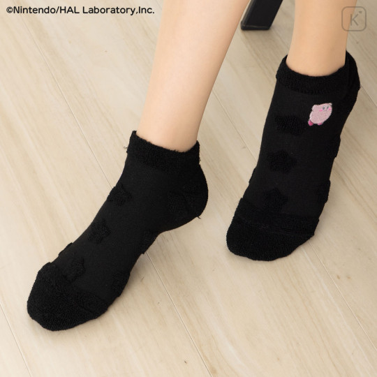 Japan Kirby Embroidered Sneaker Socks - Kirby : Black - 2