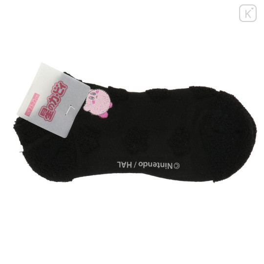 Japan Kirby Embroidered Sneaker Socks - Kirby : Black - 5