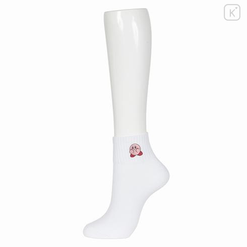 Japan Kirby Embroidered Low Crew Socks - Kirby : White - 5