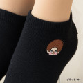 Japan Monchhichi Embroidered Sneaker Socks - Black - 2