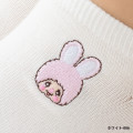 Japan Monchhichi Embroidered Sneaker Socks - Chimutan : White - 2