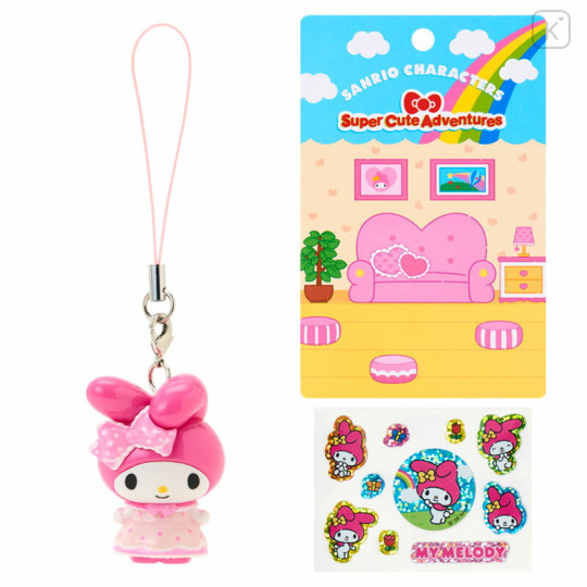 Japan Sanrio Original Strap & Sticker Set - My Melody : Supercute Adventures My Dream Smartphone - 1