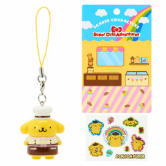 Japan Sanrio Original Strap & Sticker Set - Pompompurin : Supercute Adventures My Dream Smartphone