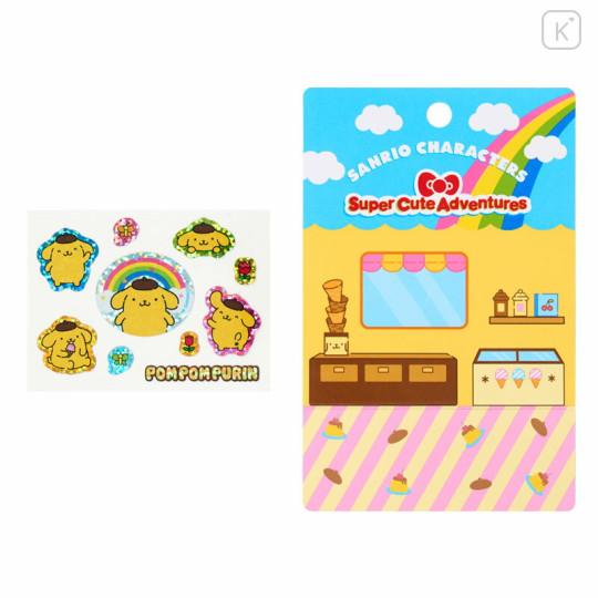 Japan Sanrio Original Strap & Sticker Set - Pompompurin : Supercute Adventures My Dream Smartphone - 2
