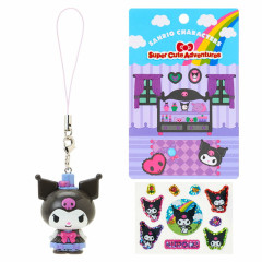 Japan Sanrio Original Strap & Sticker Set - Kuromi : Supercute Adventures My Dream Smartphone