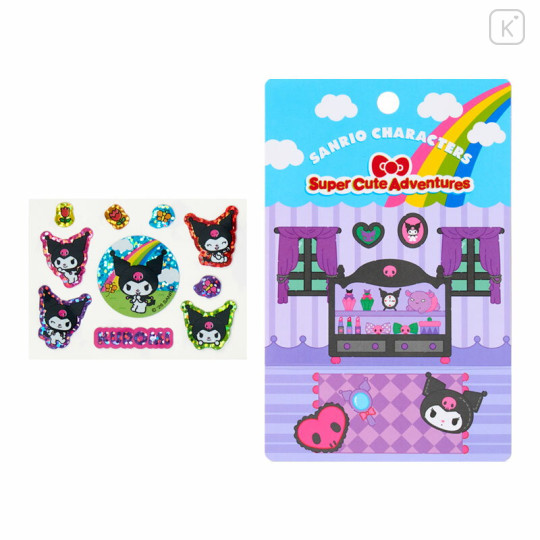 Japan Sanrio Original Strap & Sticker Set - Kuromi : Supercute Adventures My Dream Smartphone - 2
