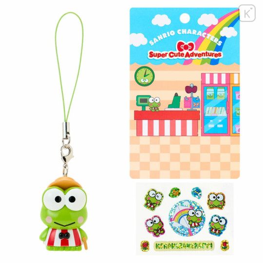 Japan Sanrio Original Strap & Sticker Set - Keroppi : Supercute Adventures My Dream Smartphone - 1