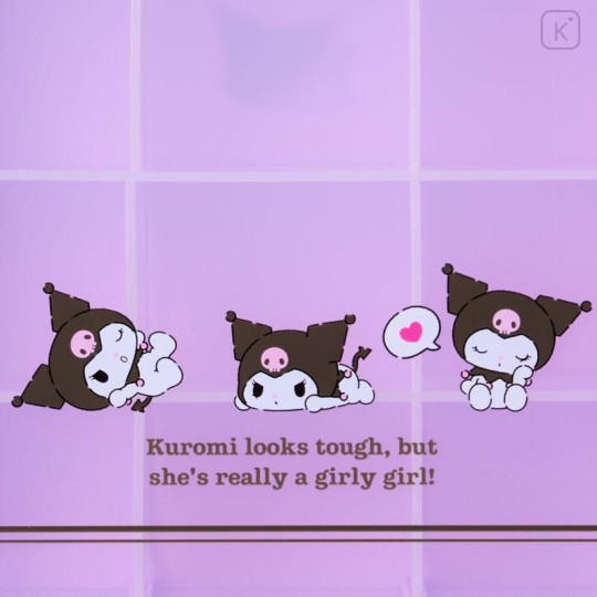 Japan Sanrio Original Book-shaped Storage Case (M) - Kuromi - 6