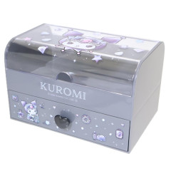 Japan Sanrio Jewelry Box with Drawer - Kuromi : Grey