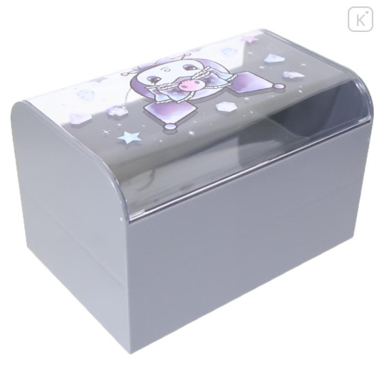 Japan Sanrio Jewelry Box with Drawer - Kuromi : Grey - 2