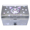 Japan Sanrio Jewelry Box with Drawer - Kuromi : Grey - 3