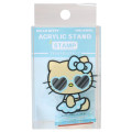 Japan Sanrio Acrylic Stand with Stamp - Hello Kitty : Heart Swimsuit Blue - 1