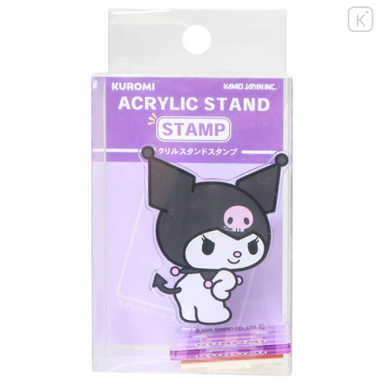 Japan Sanrio Acrylic Stand with Stamp - Kuromi : Classic - 1