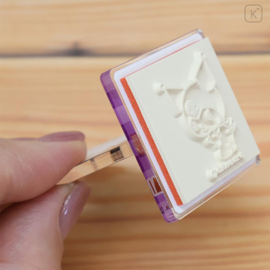 Japan Sanrio Acrylic Stand with Stamp - Kuromi : Classic - 3