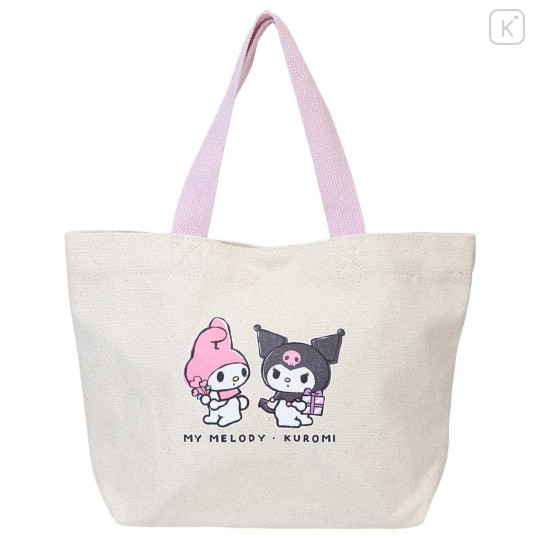 Japan Sanrio Mini Tote Bag - Kuromi & My Melody : Present - 1