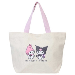 Japan Sanrio Mini Tote Bag - Kuromi & My Melody : Present