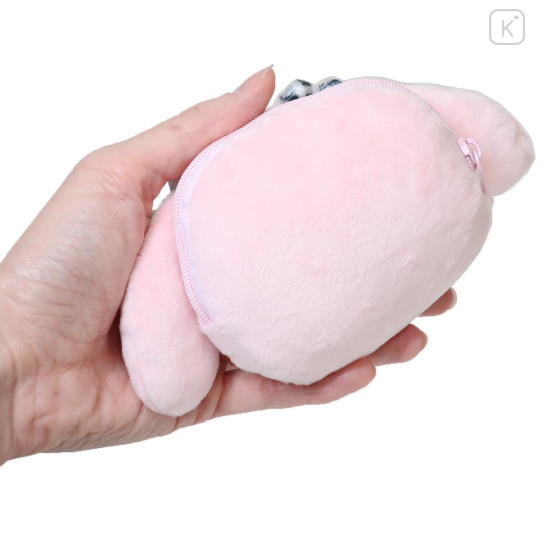 Japan Sanrio Plush Mini Coin Case - My Melody : Gingham Ribbon - 2