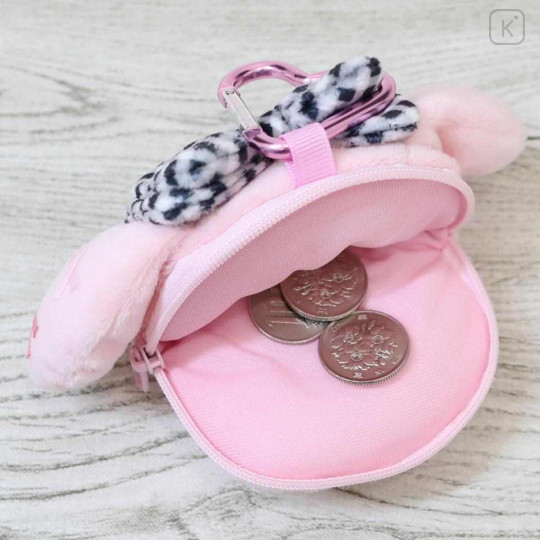 Japan Sanrio Plush Mini Coin Case - My Melody : Gingham Ribbon - 3
