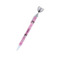 Japan Sanrio Heart Mascot Ballpoint Pen - Kuromi & My Melody : Pink Ribbon - 1
