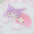 Japan Sanrio Versatile Iron-On and Sticker Patch - Kuromi & My Melody : Hug - 2