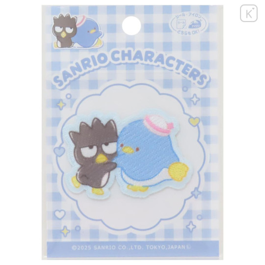 Japan Sanrio Versatile Iron-On and Sticker Patch - Badtz-maru & Tuxedosam : Hug - 1