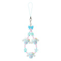 Japan Sanrio Original 3D Mascot Hand Strap - Cinnamoroll : Tokimeki Pop Beads Heisei Retro Y2K - 1