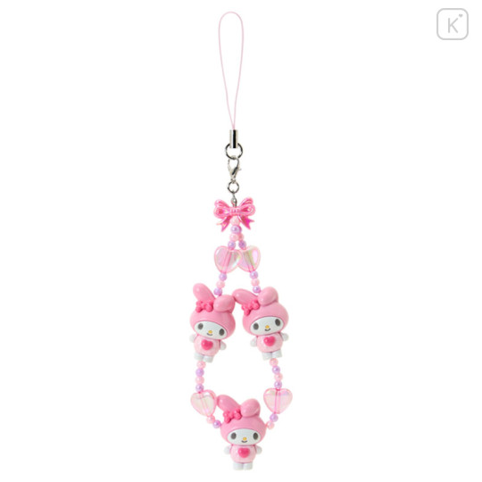 Japan Sanrio Original 3D Mascot Hand Strap - My Melody : Tokimeki Pop Beads Heisei Retro Y2K - 1