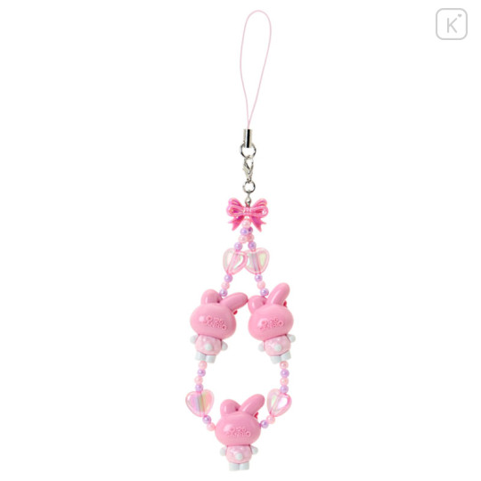 Japan Sanrio Original 3D Mascot Hand Strap - My Melody : Tokimeki Pop Beads Heisei Retro Y2K - 2