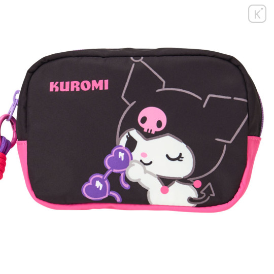 Japan Sanrio Original Water-repellent Pouch - Kuromi - 2