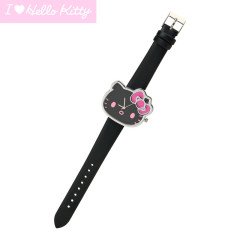 Japan Sanrio Original Face Watch - Hello Kitty : I Love Hello Kitty Black