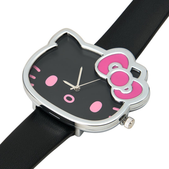Japan Sanrio Original Face Watch - Hello Kitty : I Love Hello Kitty Black - 3