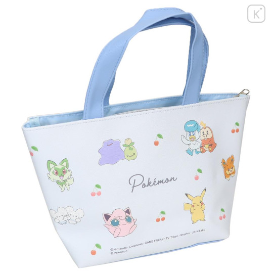Japan Pokemon Insulated Cooler Lunch Bag - Pocket Monster : Fruit Smile Light Blue - 2