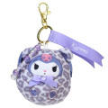 Japan Sanrio Mascot Bag Charm - Kuromi : Leopard Bear Ribbon - 1