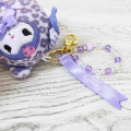 Japan Sanrio Mascot Bag Charm - Kuromi : Leopard Bear Ribbon - 3