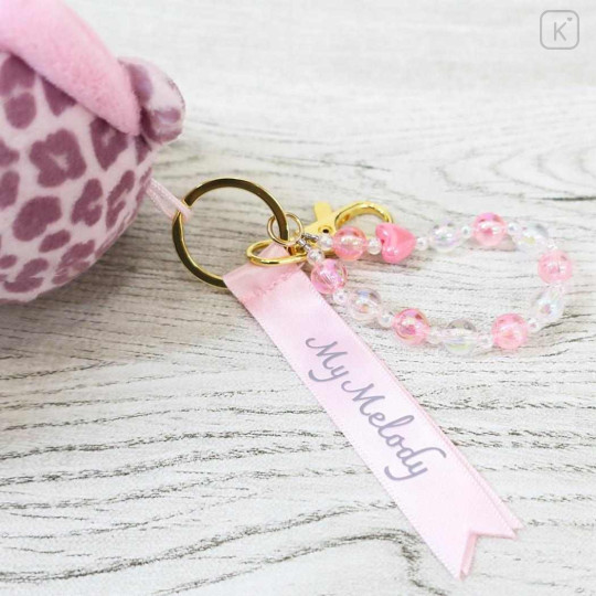 Japan Sanrio Mascot Bag Charm - My Melody : Leopard Bear Ribbon - 3