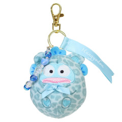 Japan Sanrio Plush Mascot Bag Charm - Hangyodon : Leopard Bear Ribbon