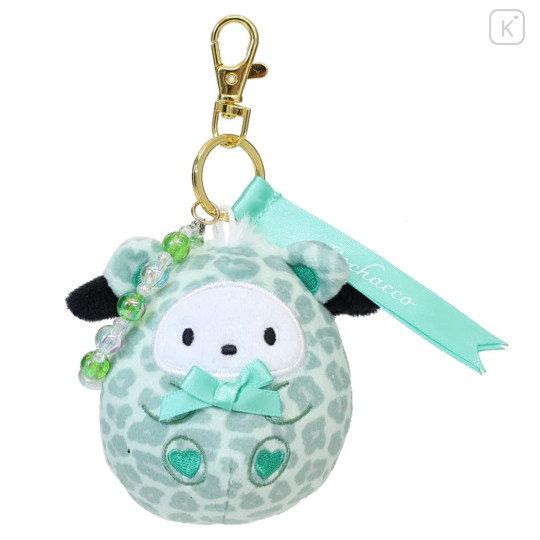 Japan Sanrio Mascot Bag Charm - Pochacco : Leopard Bear Ribbon - 1