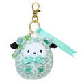 Japan Sanrio Plush Mascot Bag Charm - Pochacco : Leopard Bear Ribbon - 1