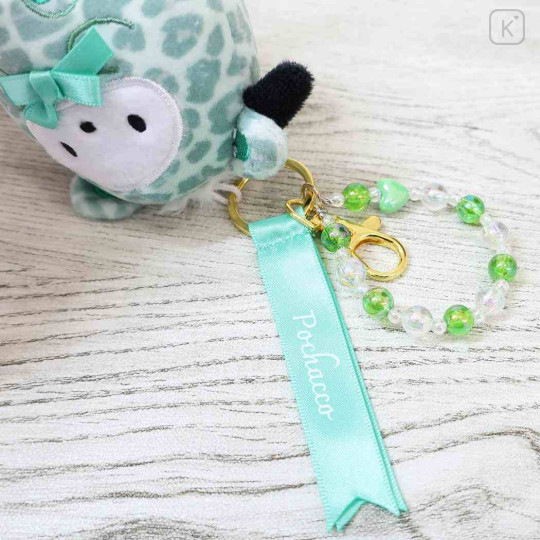 Japan Sanrio Mascot Bag Charm - Pochacco : Leopard Bear Ribbon - 3