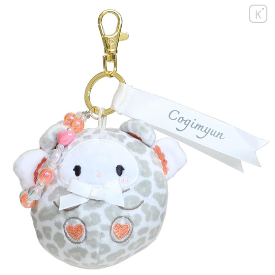 Japan Sanrio Plush Mascot Bag Charm - Cogimyun : Leopard Bear Ribbon - 1