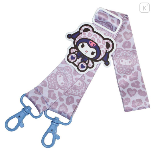 Japan Sanrio Shoulder Strap Universal Crossbody Cord - Kuromi : Leopard Bear - 1