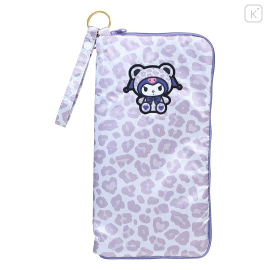 Japan Sanrio Absorbent Pouch for Umbrella & Water Bottle - Kuromi : Leopard Bear - 1
