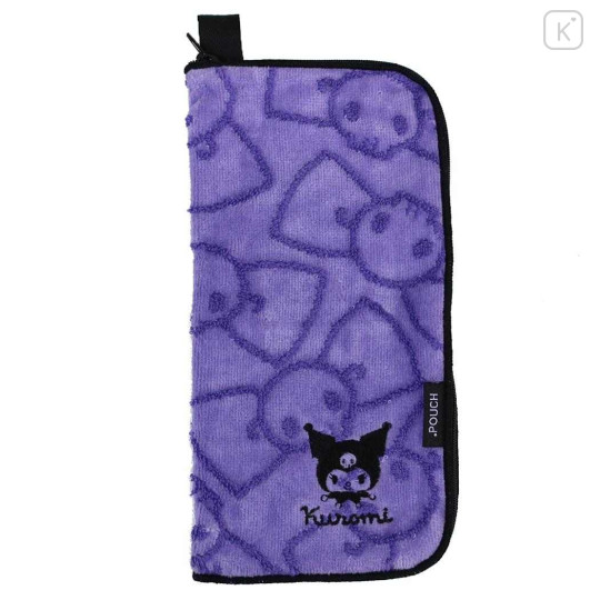 Japan Sanrio Absorbent Pouch for Umbrella & Water Bottle - Kuromi : Purple Ribbon - 1