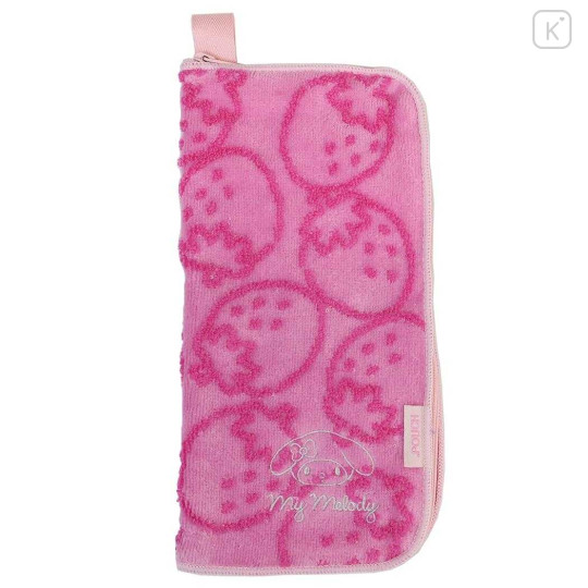 Japan Sanrio Absorbent Pouch for Umbrella & Water Bottle - My Melody : Pink Strawberry - 1