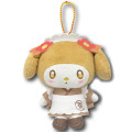 Japan Sanrio Mascot Holder Mini Plush Pouch - My Melody : Roasted Green Tea Server Retro - 1