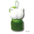 Japan Sanrio Mascot Holder Mini Plush Pouch - Hello Kitty : Matcha Bowl - 2
