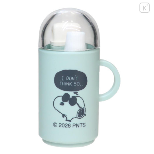 Japan Peanuts Toothbrush Set - Snoopy : Joe Cool Mint - 1