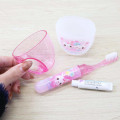 Japan Kamio Toothbrush Set - Kira Usa Twins Bubble Rabbit : Heisei Retro Candy Pink - 2